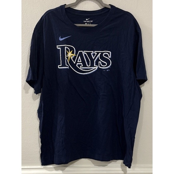 Tampa Bay Rays Nike T-Shirt Men's XXL Blue MLB Brandon Lowe #8 Player Tee - Picture 1 of 3